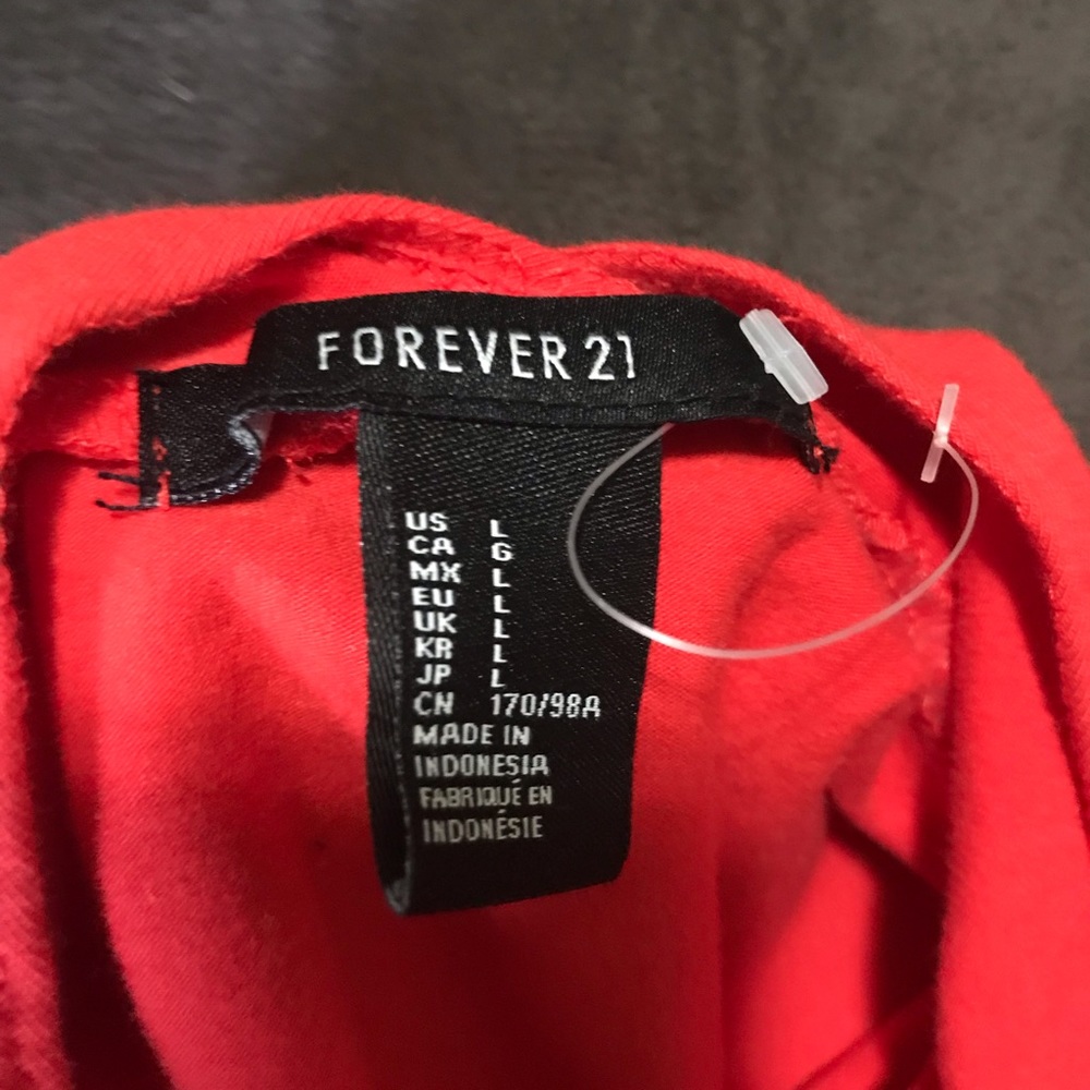 Red mini dress open v back